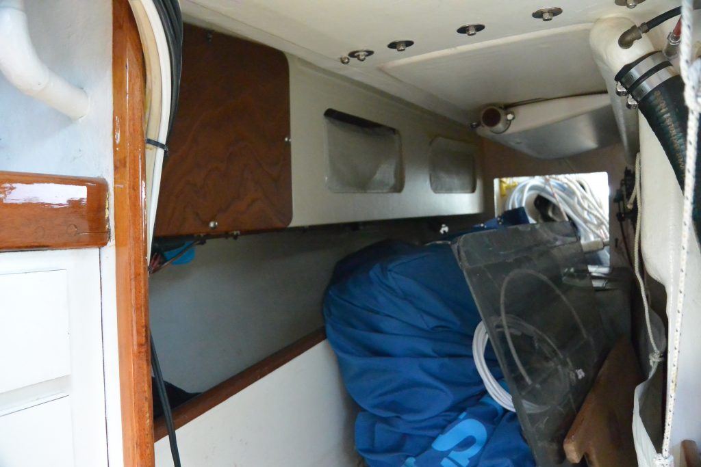 stiffening the hull, extra storage, propane locker Stan Honey and